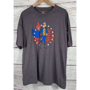 George Washington USA Patriotic Graphic T-Shirt American Flag XL Unisex Gray